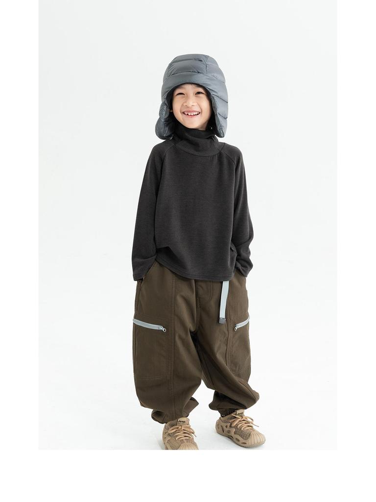 Boys' 2025 Cozy Fleece Long-Sleeve Base Layer Shirt - Soft, Skin-Friendly Autumn/Winter Children's T-Shirt