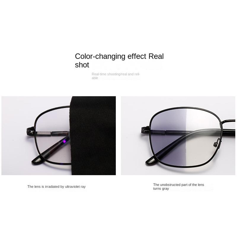 Classic Blue Light Pochromic Women Glasses Frame Fashion Metal Hinge Eyewear Optical Prescription Eyeglasses Frames