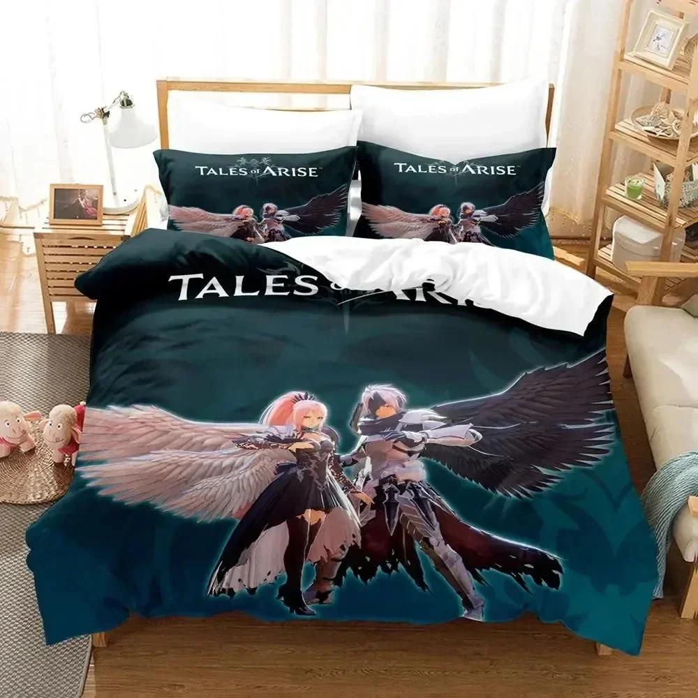 3D Print Game Tales of Arise Bedding Set Printed Bed Set With Pillowcase Bed Duvet Cover Soft Queen King Size Bedclothes Home