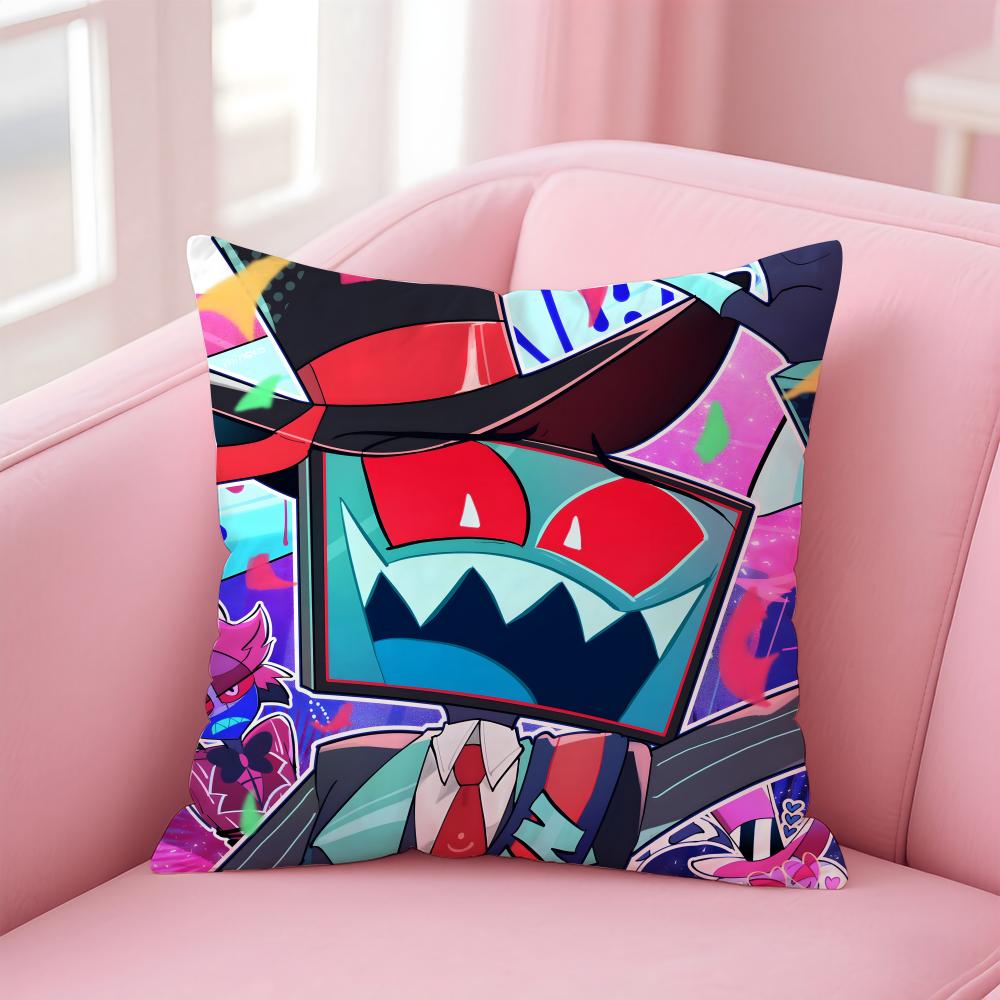 popular anime H-HazbinS H-HotelS Cushion Cover Comfortable Reversible Pillow Cover Ideal for Car Sofa Bedroom & Beyond