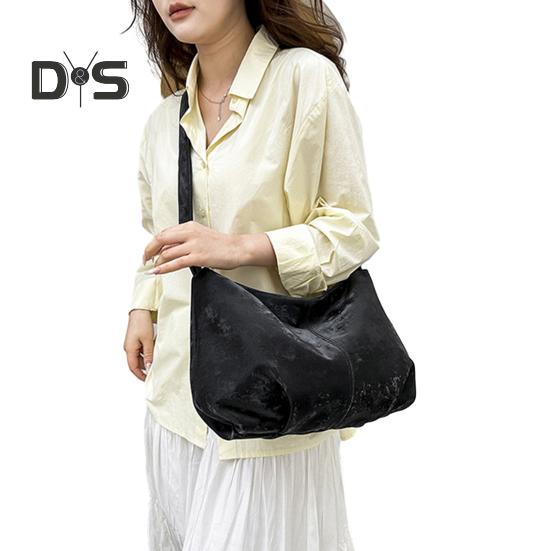 Women Crossbody Bag Large Capacity Crescent Satchel Casual Solid Color Shoulder Bag with Adjustable Strap for Daily Life Travel Shopping