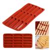 15 Hole Dessert Cake Mold Silicone Ice Cream Mold Durable Finger Biscuit Mould  Home Baking Tools