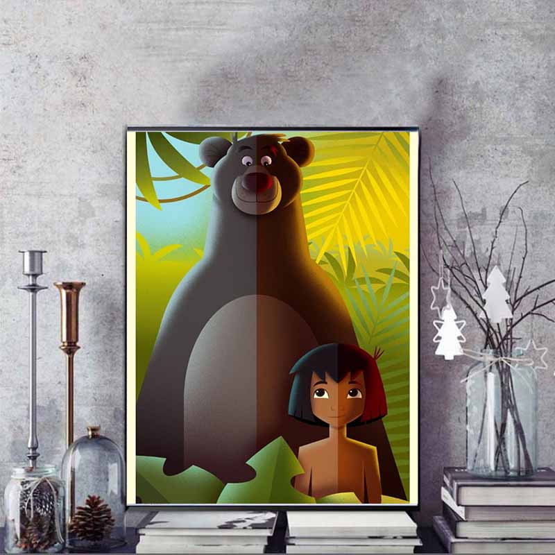 Disney Diamond Painting Artistic Illustrations of The Jungle Book Cute Cartoon Cross Stitch Set 5D DIY Home Decor