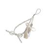 Elegant Pearls Ballet Shoe Phone Charm Handmade Sturdy Pendant for Phone and Bag Versatile Use Fashion Accessory