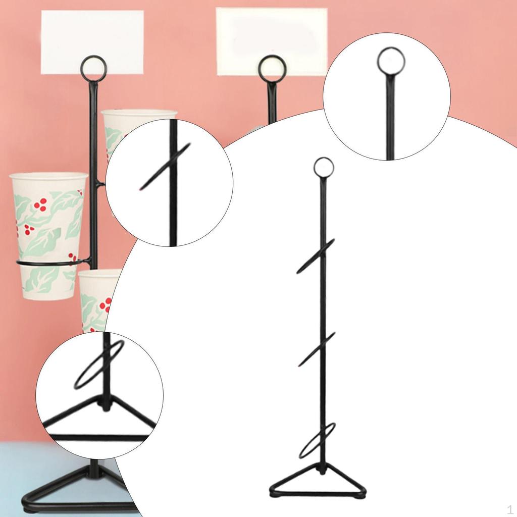 Coffee Cup Holder Display Stand Dispenser Cafe Supplies Shelf for Counter Beverage