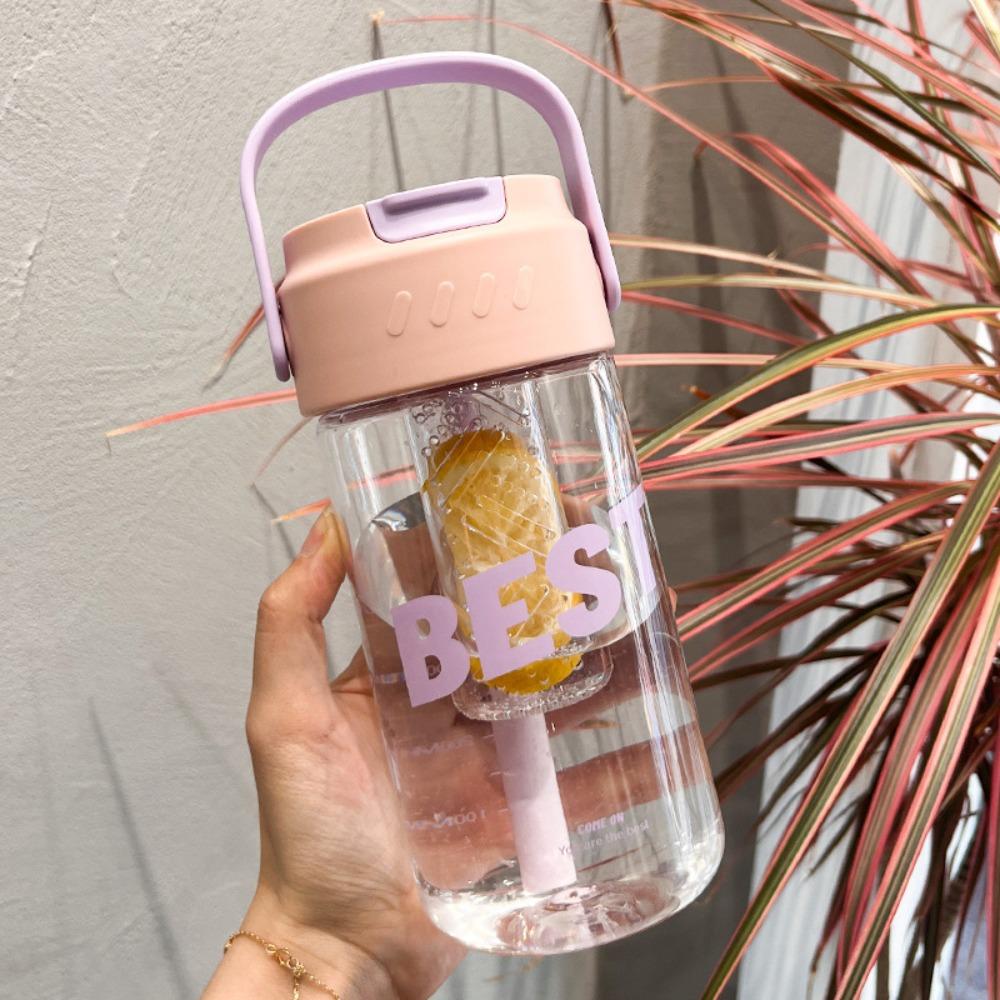 Large Capacity Sport Water Bottle 600/800ML Fruit Tea Cup Drinking Tumbler  School Office Outdoor