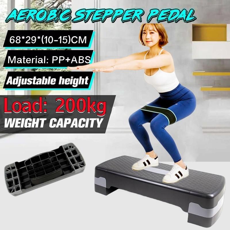 Household Cardio Fitness Training Equipment Height Adjustable Aerobic Stepper Gym Anti-slip Exercise Step Block Board