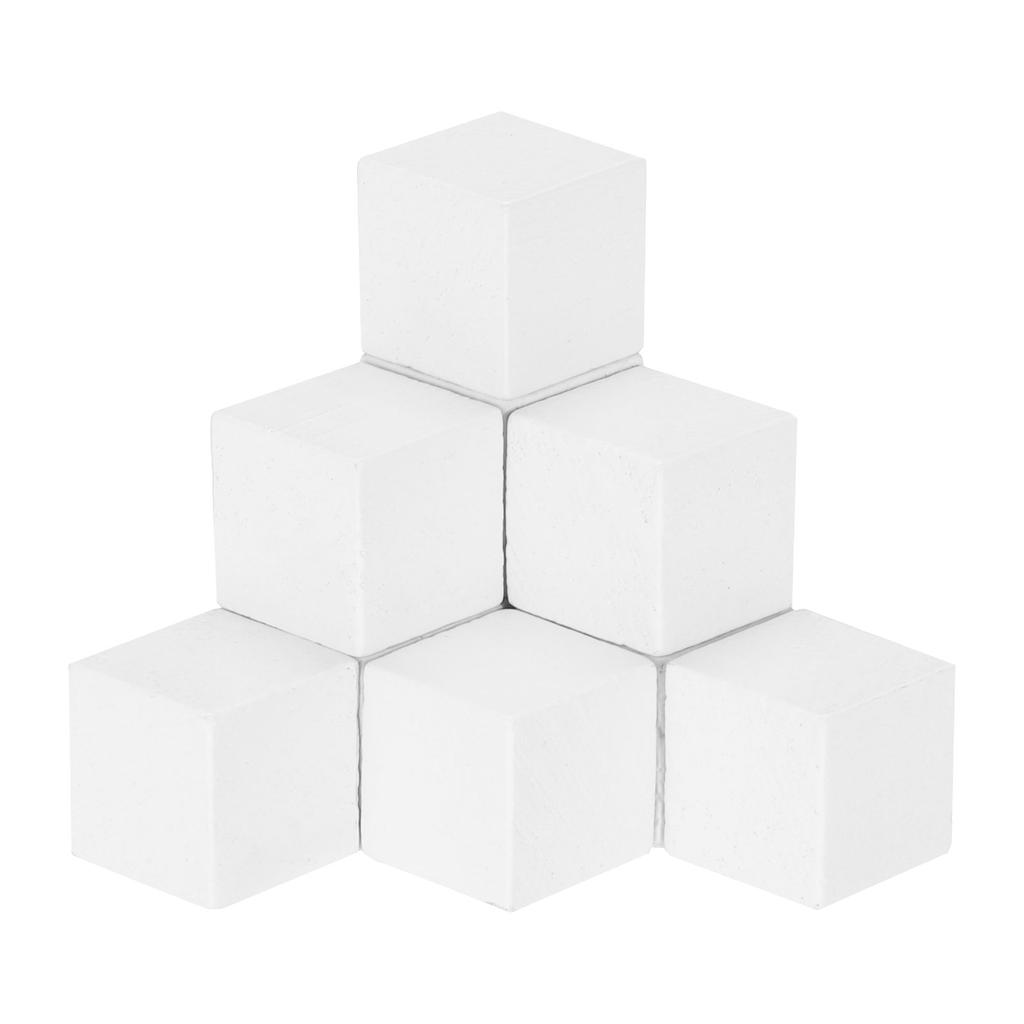 100 Pcs Crafts Wooden Cube Square Natural Solid Wood Crafts Blocks for DIY Projects Puzzle Letters Stamps for Home Decoration