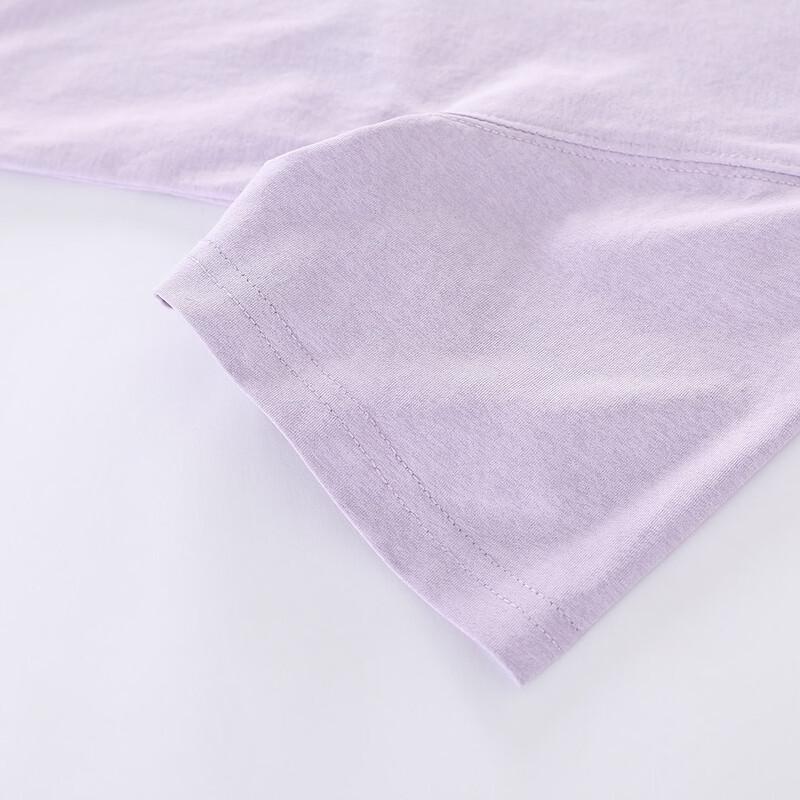 Montagut Boys' 2026 New Simple 5A Antibacterial Solid Color Round Neck T-Shirt