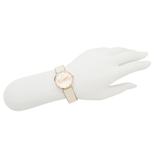Coach Women's Perry Watch, 28mm, Quartz, Silver/White, Leather, 14503796
