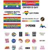 For 1Set 28 Pcs Original Funny Gay LGBT Prank Bumper Stickers Truck,Cars,Vehicle or Luggage - I'm So Gay I Can't Even Drive