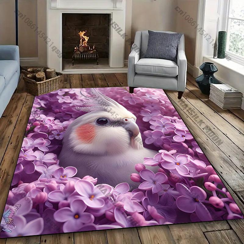 Colorful Bird Pattern Rug for Living Rooms carpet for home sofa bedroom, gift mat