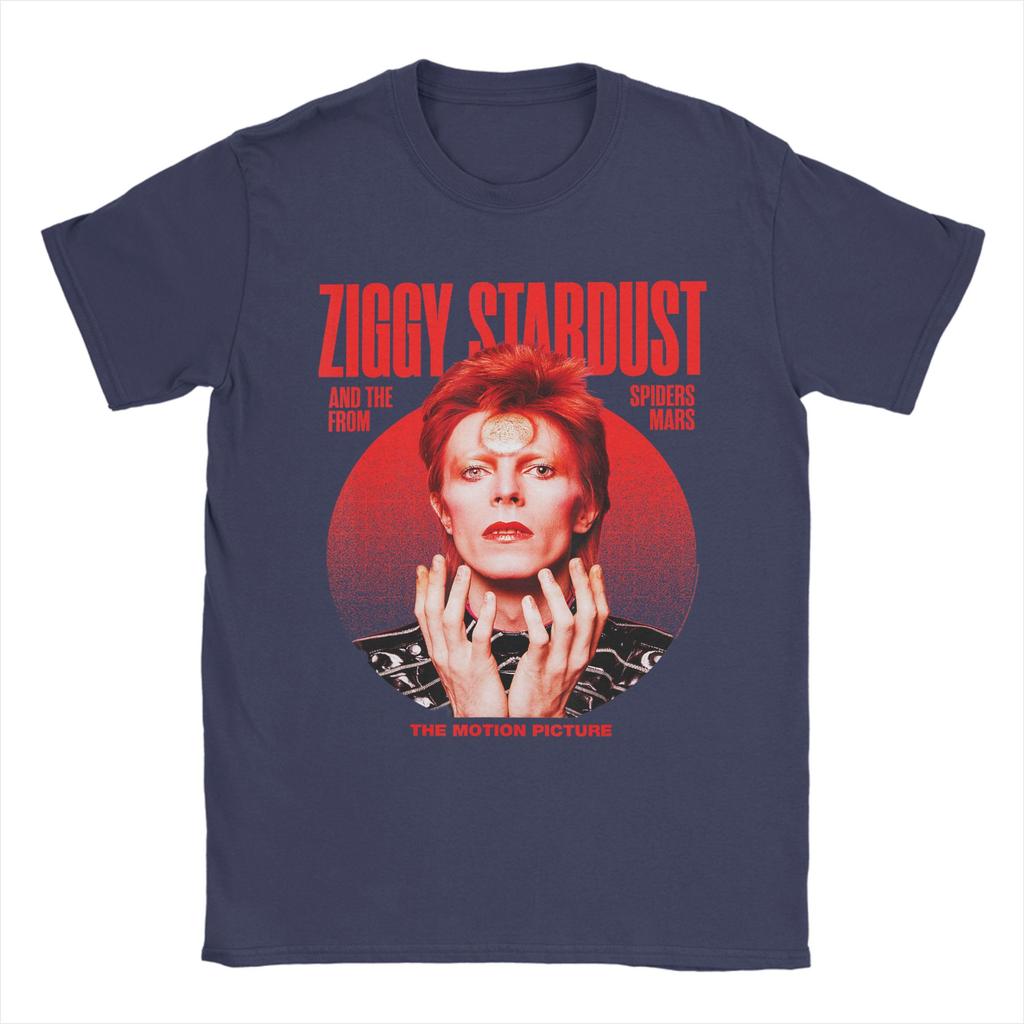 David Bowie Ziggy Stardust Motion Fashion T Shirts Cotton Tee Shirt for Unisexs YK Retro Wholesale Short Sleeve Top Tees