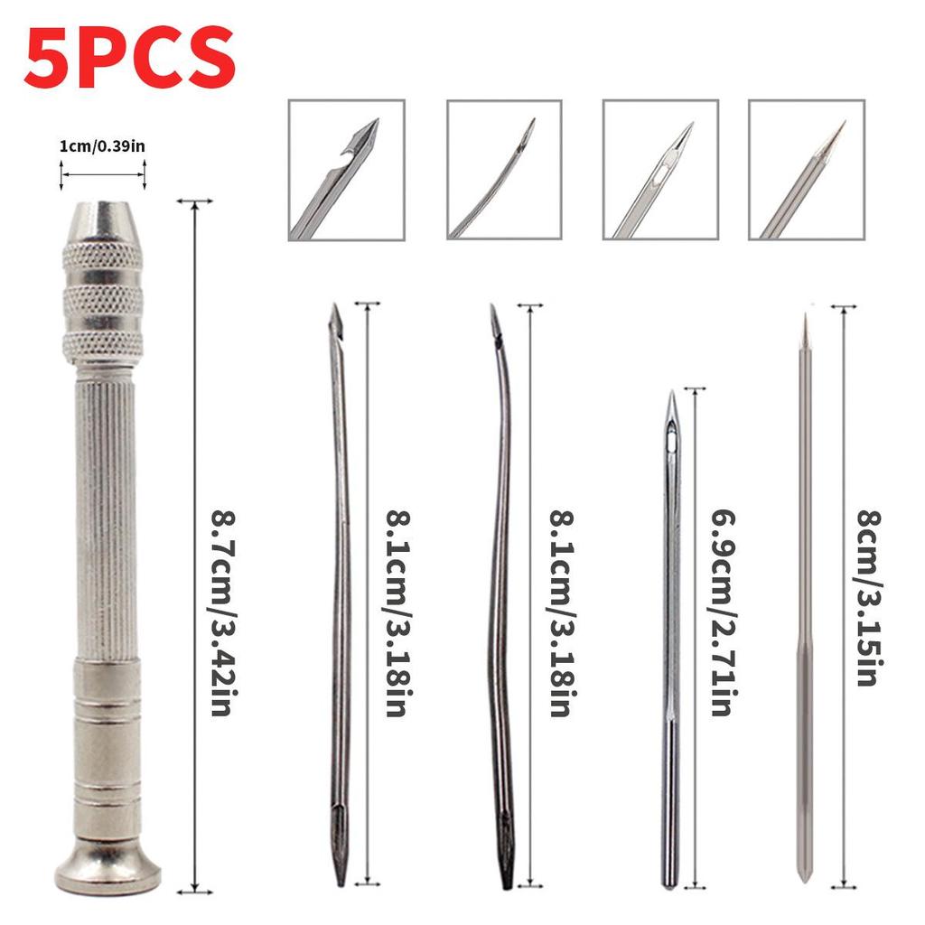 Exclusive Leather Repair Set with Replaceable Awl and Pure Copper Handle