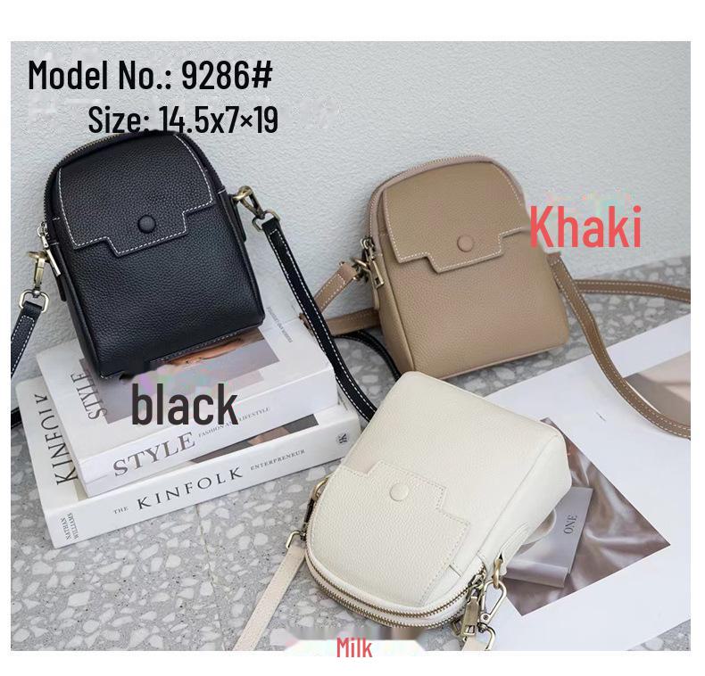 Dámské 2024 Mini crossbody tašky na telefon z pravé kůže - Jedinečné, kreativní a stylové malé tašky přes rameno