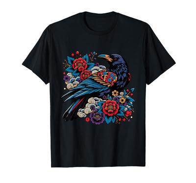 Japanese Tattoo Style Raven T-shirt