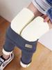 Women's High Waist Extra Thick Lambswool Leggings with Velvet, Winter Warm Cotton Pants, Plus Size