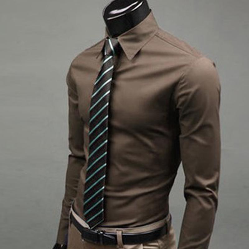 Herrenhemden, langärmelig, Business-Freizeithemd, schmale Passform, Bürohemd, Hochzeitshemd, Party-Stil, mehrere Farben