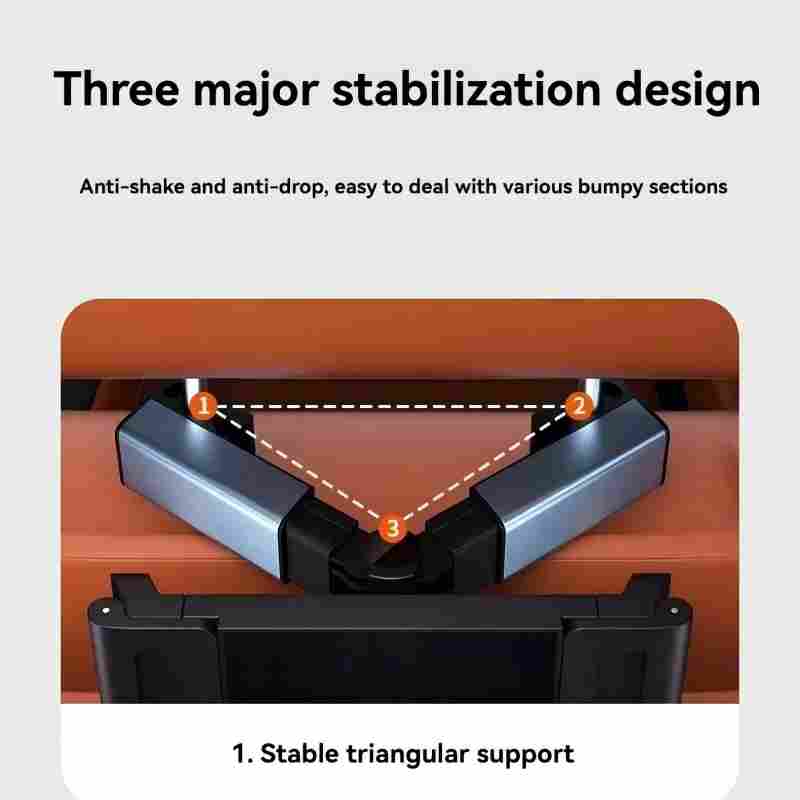 Telescopic Car Phone Holder for Rear Row Tablet Holder Anti Shake Tablet Mount Universal Auto Phone Stand for 4-12.9 Inch iPad