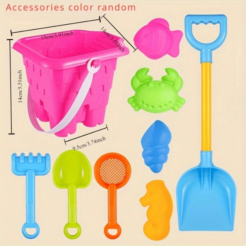 Kids Beach Sand Toy Set With Bucket Shovel And Animal Molds