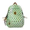 Multicolored Polka Dot Backpack Sweet Student School Bag Cute Lace Trim Rucksack  Daily