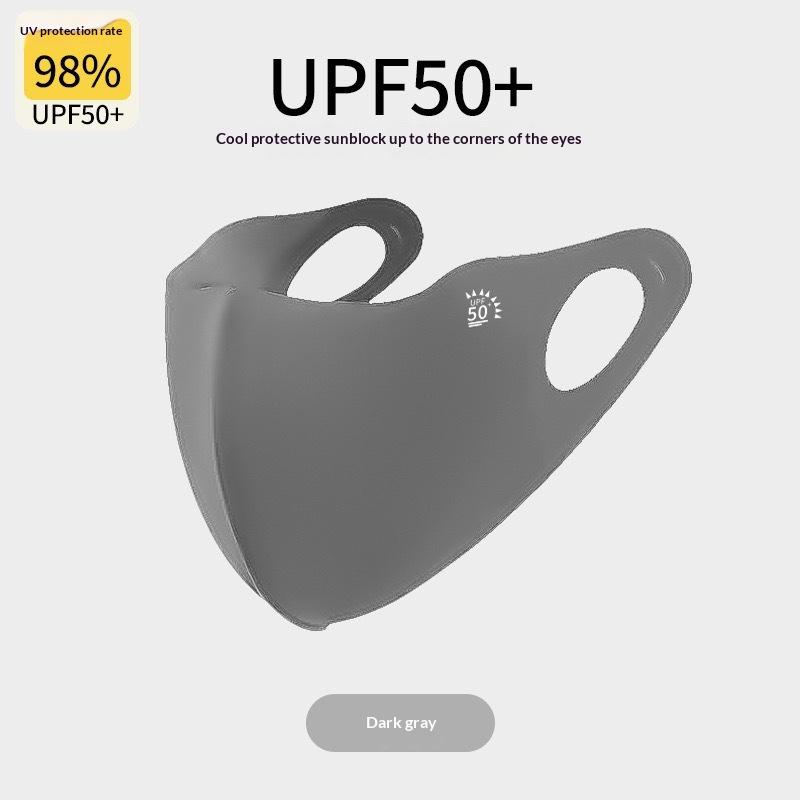 UPF50 Plus Ice Silk Sun Face Mask Breathable Anti Pollen UV Resistant for Spring Summer Outdoor Use Face mask