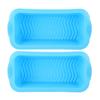 2PCS Large Ice Block Molds Reusable Silicone Ice Tray Freezer Ice Container for Ice Bath Refrigerator Blue