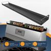Extendable Spice Rack for Stove Magnetic Carbon Steel Spice Organizer Adjustable Length Tool-Free Installation Stove Top Shelf for Kitchen Countertop