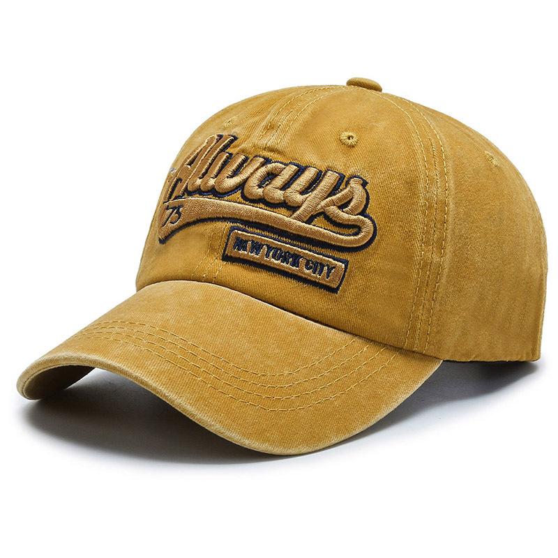 Versatile Outdoor Sports Sun Hat - Washed Letter Embroidery Baseball Cap For Sun Protection And Shade