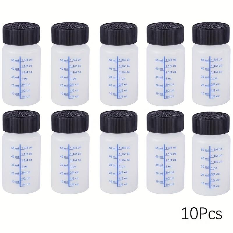 

10-pack plastic bottles with brushes, DIY art accessories, bottle capacity art storage DIY storage