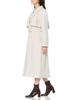 Ecru Wool Trench Coat [Lesse Passe] Women's