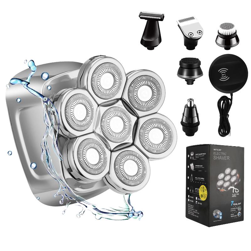 New 6-blade Men's Shaver 6D LCD Digital Display Shaver Six-in-one Multi-function Shaver