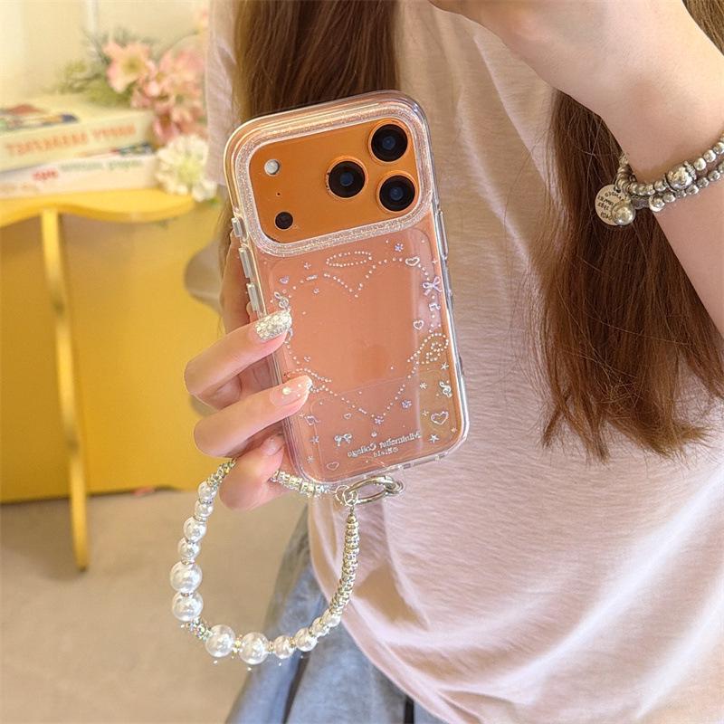 Gold-Plated Heart Wings Phone Case for iPhone 17/16 Pro Max/15/14