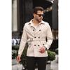 Men's Black Seasonal Lined Belted Double Breasted Trench Coat