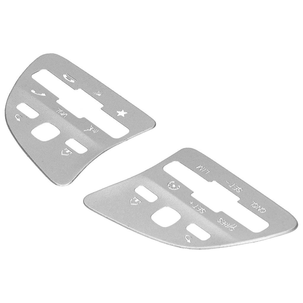 2pcs Round Steering Wheel Button Trim Cover Replacement for Mercedes Benz A / B / C / E Class 2020