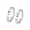 Original Design 999 Sterling Silver Galaxy Couple Rings - Romantic Qixi Gift for Students