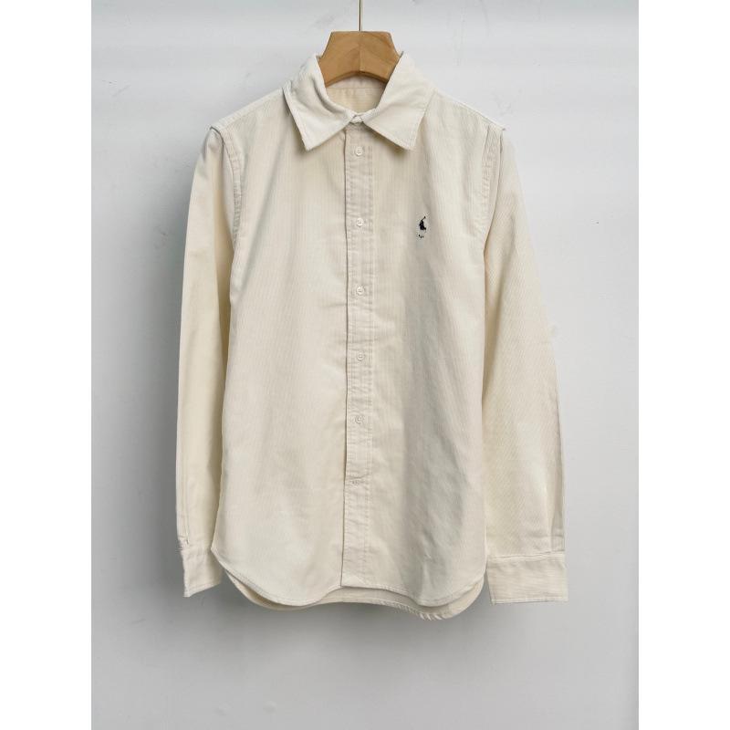 

Autumn Slim Fit Corduroy Shirt for Women - Green, White, Coffee, Dark Blue L білий