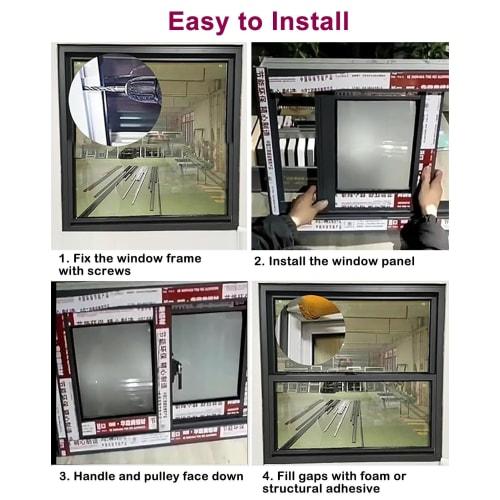 Brown Aluminum Sash Window with Frame and Screen, Horizontal Sliding Shed Window for Barn, Dormer, Shed, Treehouse, or Trailer, Basement Sliding Windo