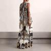European & American 2025 French Retro Slimming Waist Hepburn Style Long Dress