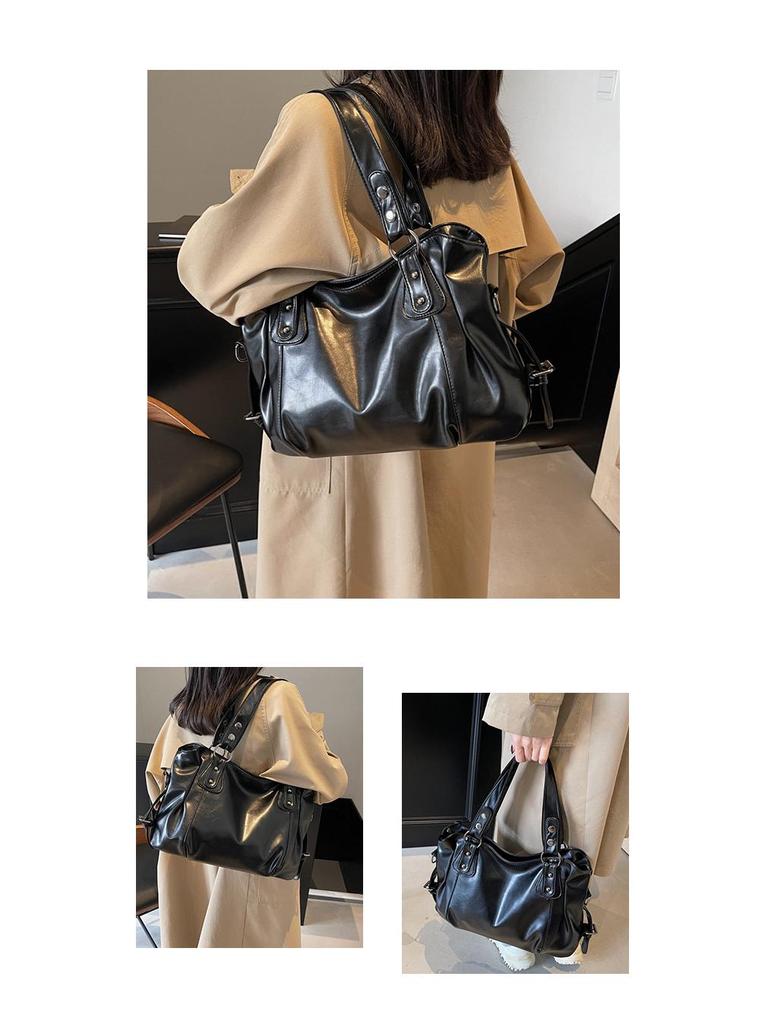 European & American Retro Women's High-End Casual Shoulder Tote - Fashionable, Versatile, Commuting Crossbody Bag