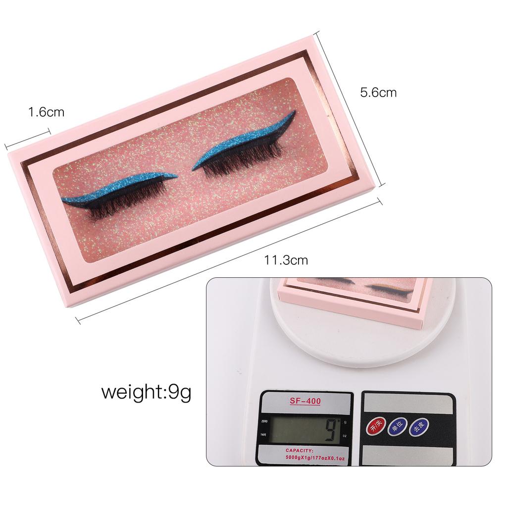 1 Pair Of Colored Eyeshadow False Eyelashes, Holiday Exaggerated Thick Curled Simulated Eyelashes