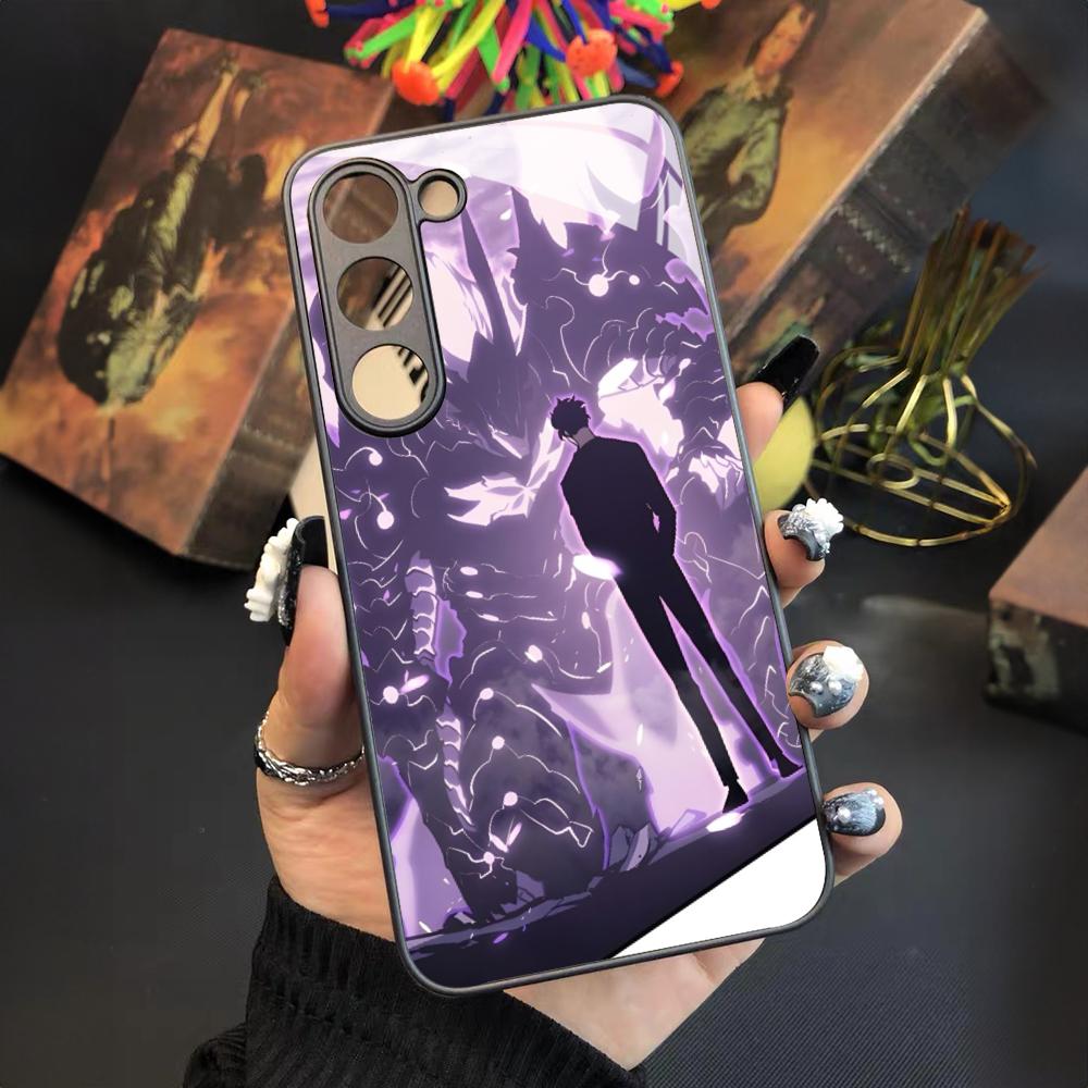 Anime S-Solos L-Levelings Phone Case For Samsung Galaxy S25 S24 S23 S22 S20 S21 Note20 Ultra Plus Fe Colored Silver Cover
