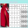 Damen Tiefer V-Ausschnitt Langarm Schlitz Ballkleid Kleid Elegant Brautjungfer Abend Maxi Kleid