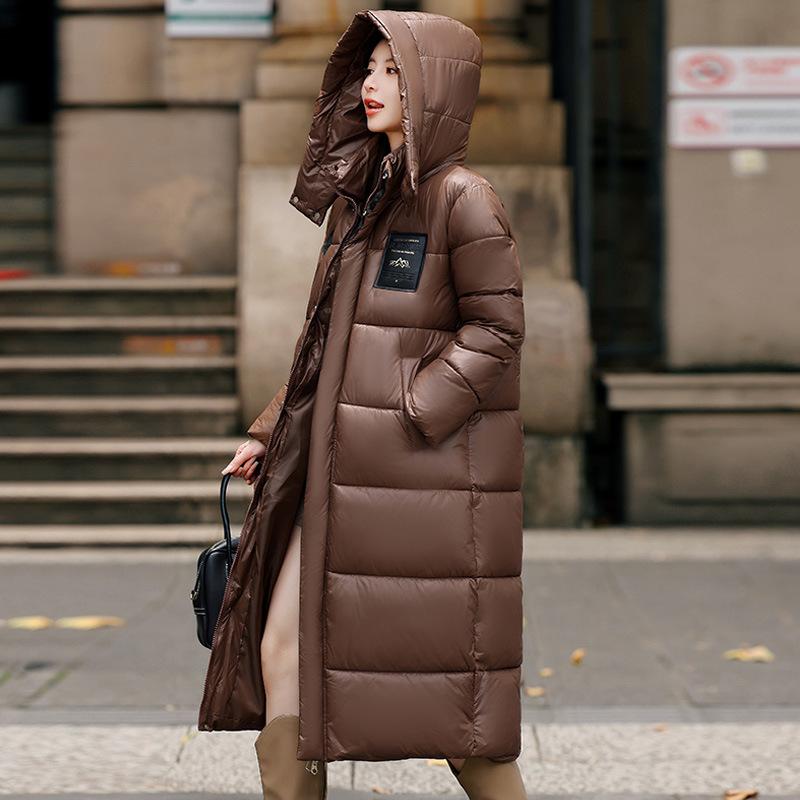 College cotton-padded clothes for women's winter new high-end northern thickened long knee bread jacket