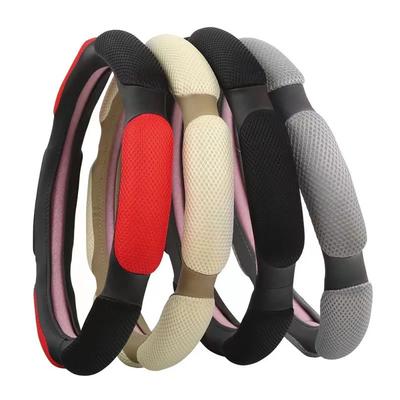 3D Stereo Car Steering Wheel Cover Rubber Non-slip Breathable Four Seasons Universal Sandwich Sport Type Grip Cover  Auto Parts