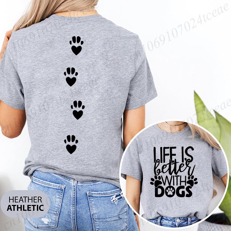 

Graphic T-shirts Women All I Need Is Coffee and My Dog Print Fashion Casual Tshirt Woman T Shirt Short Sleeve Fashion Summer Tee S