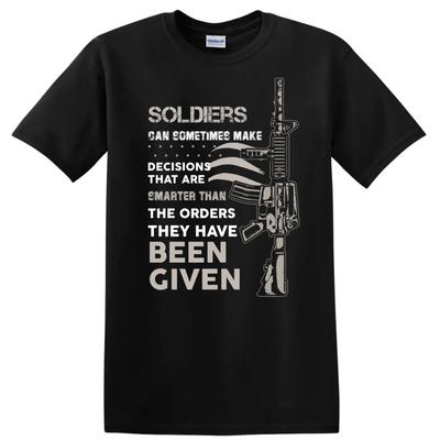 Soldiers T Shirt Patriotic Military Design Firearms Freedom Tee