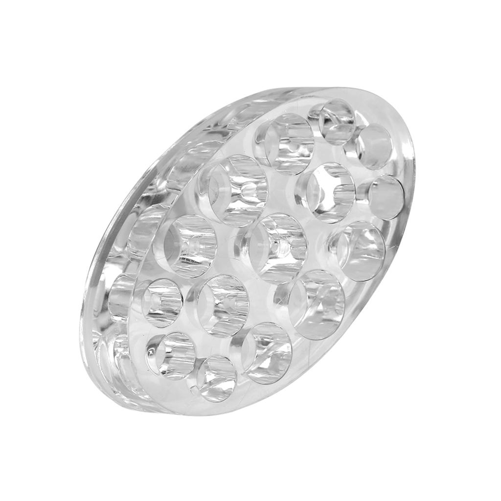 15 Holes Oval Acrylic Tattoo Permanent Makeup Microblading Pigment Cup Cap Stand Ink Holder