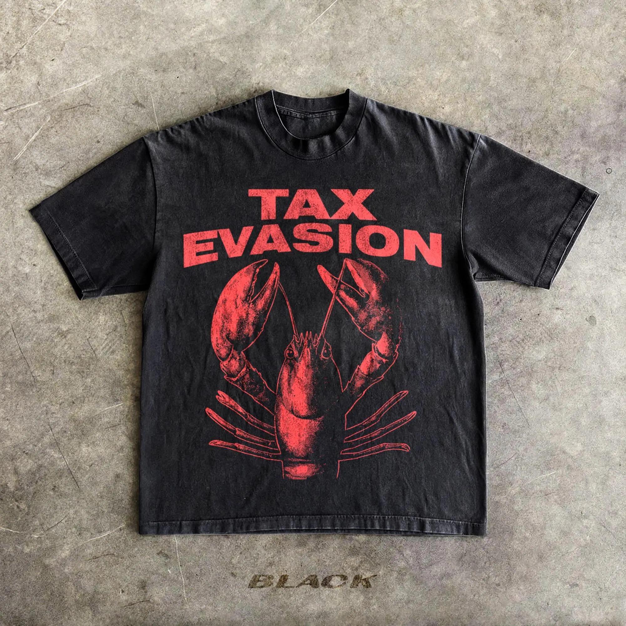 Tax Evasion Lobster TShirt Y2K Funny Meme Shirt Ironic Shirt Weirdcore Clothing Shirt Joke Gift Oddly Specific Funny Gift 3XL