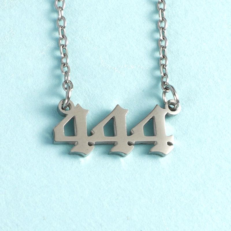 European and American personality number 111-999 stainless steel pendant necklace stainless steel vintage necklace